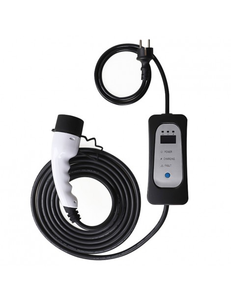 ANDAIIC Modalità 2 8A/10A/13A/16A Current Adjustable 5m Cable Caricabatterie portatile EV-UE Presa