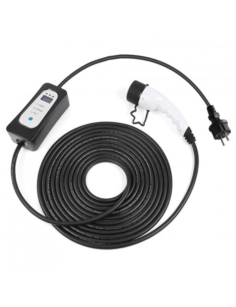 ANDAIIC EV Charger Electric Car Portable Charger Type 2 IEC 62196 Mode 2 8A/10A/13A/16A Current Adjustable 10m Cable Sconto