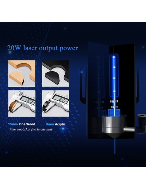 LONGER RAY5 20W Incisore laser spot laser 0 08*0 1 mm touchscreen a colori chipset 32 bit connessione APP 375*375 mm Outlet