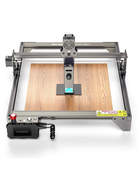 Taglierina per Incisione Laser ATOMSTACK S10 Pro 10W Potenza Macchina 50W Messa a Fuoco Fissa Spot Compresso 0 08x0 06mm Promozione Limitata