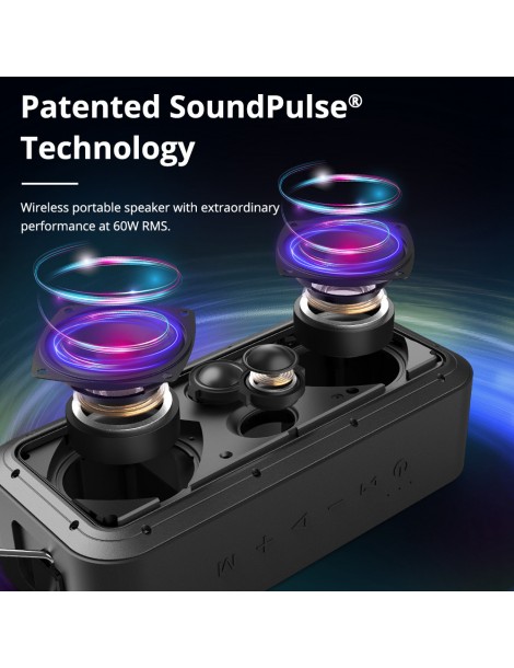 Tronsmart Force Pro 60W Speaker Bluetooth ATS2835 IPX7 - Nero Outlet