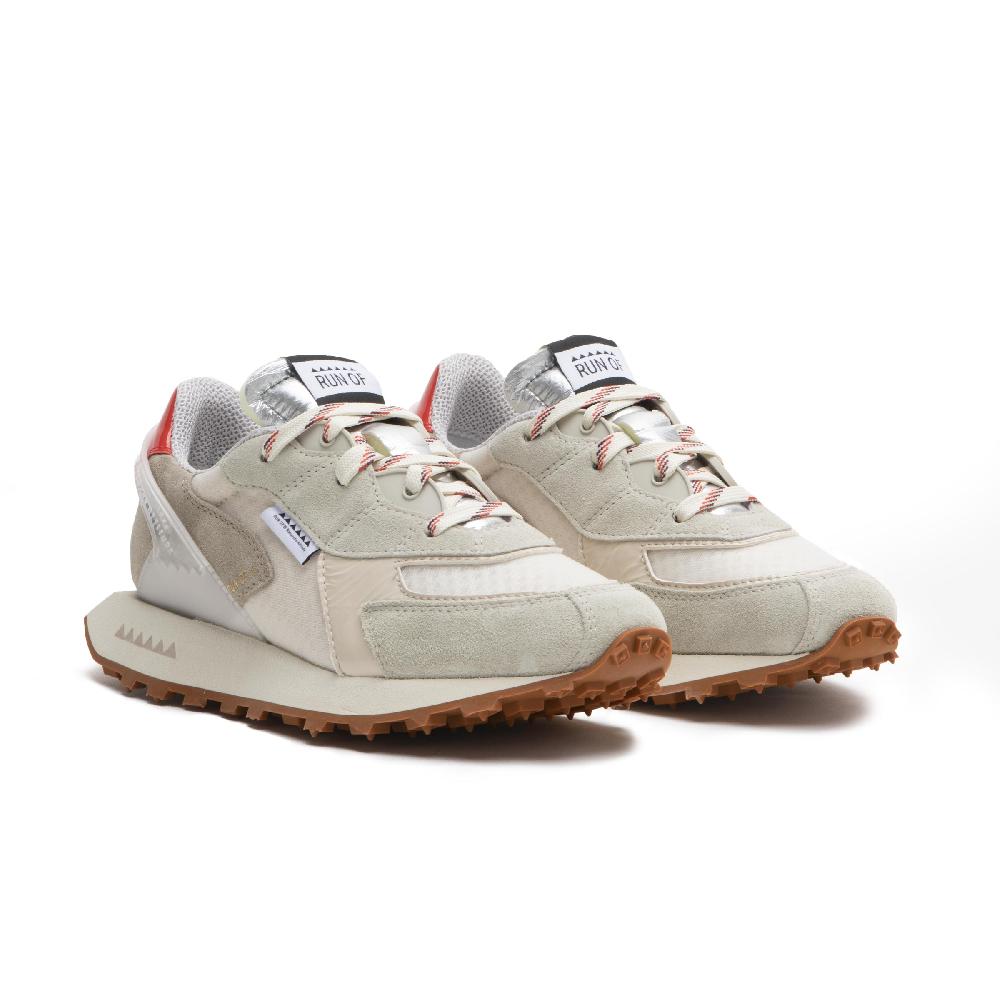 RUN OF Calla sneakers in pelle scamosciata e rete di nylon con talloncino in pelle % Qualità