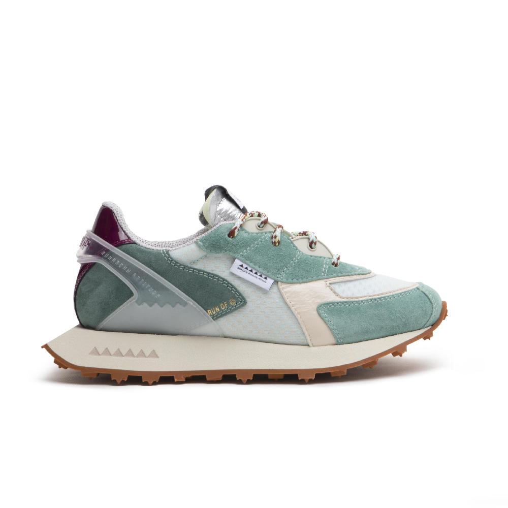 RUN OF Kalmia sneakers in pelle scamosciata e rete di nylon con talloncino in pelle |% RUN OF% Qualità Garantita