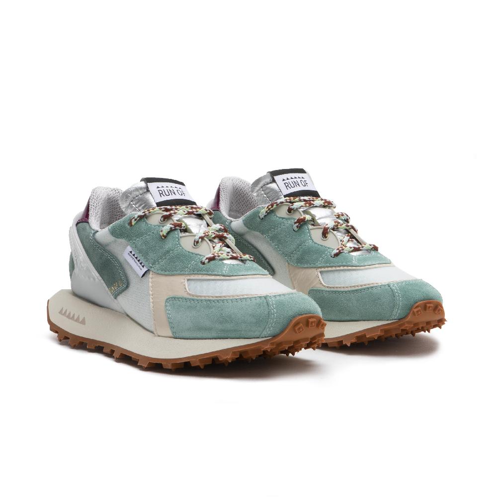 RUN OF Kalmia sneakers in pelle scamosciata e rete di nylon con talloncino in pelle |% RUN OF% Qualità Garantita
