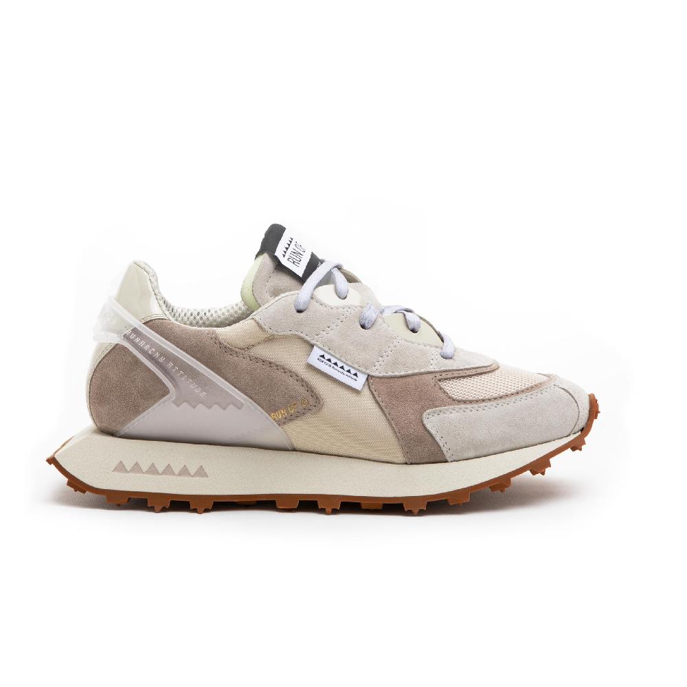RUN OF Finch sneakers in pelle scamosciata e mesh marrone Acquista Ora
