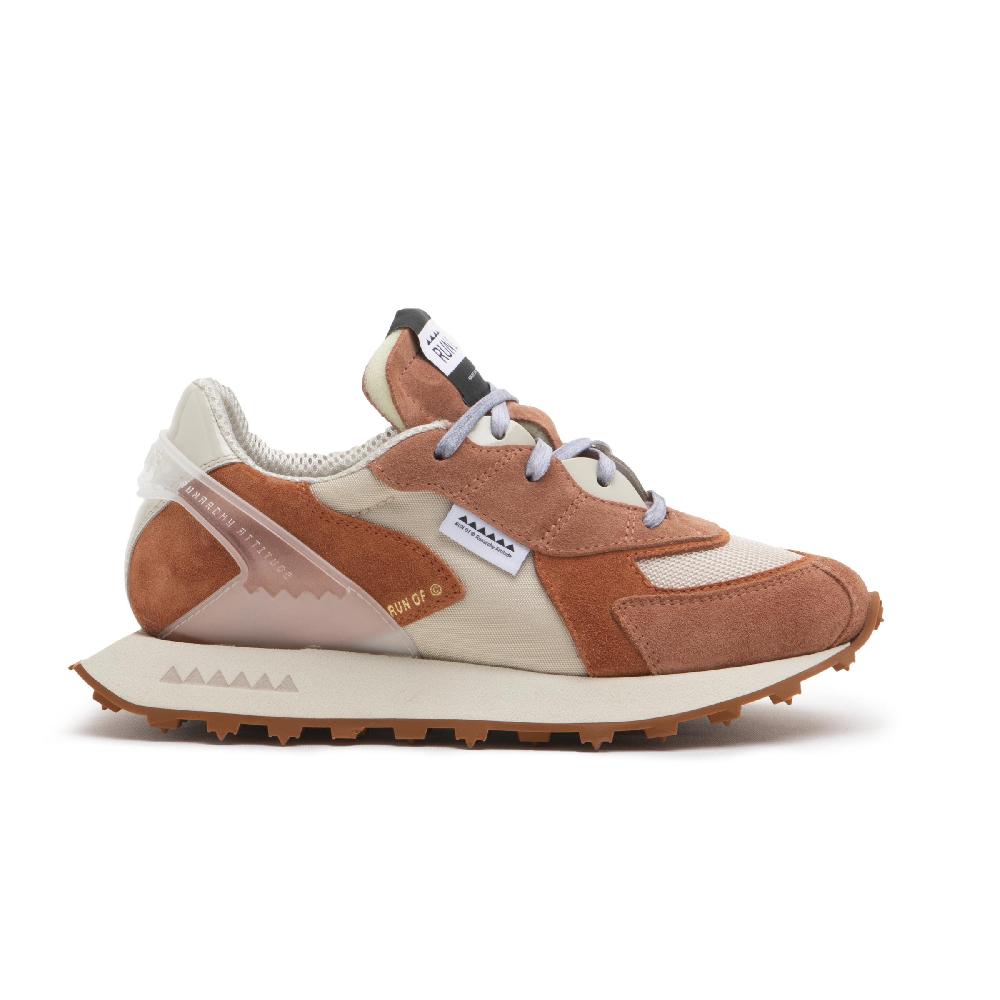 RUN OF Vibe sneakers in suede color mattone e mesh Fino Al -60%