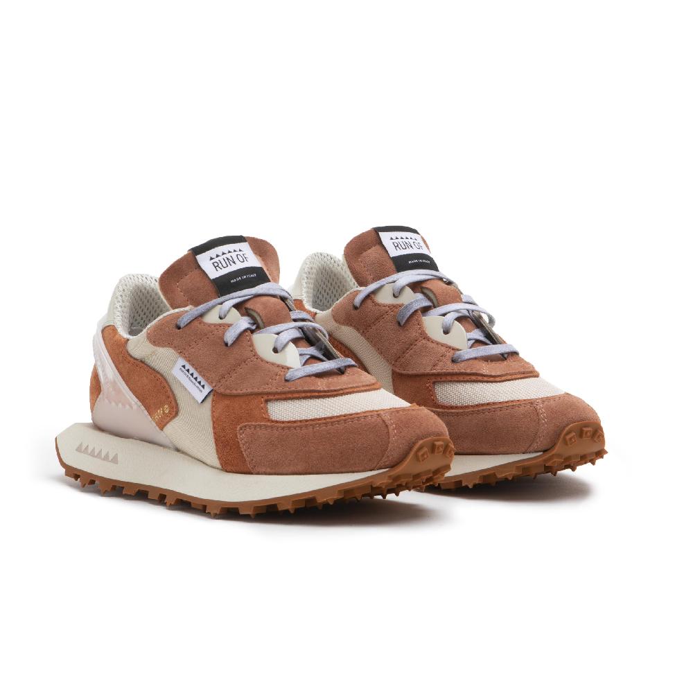 RUN OF Vibe sneakers in suede color mattone e mesh Fino Al -60%