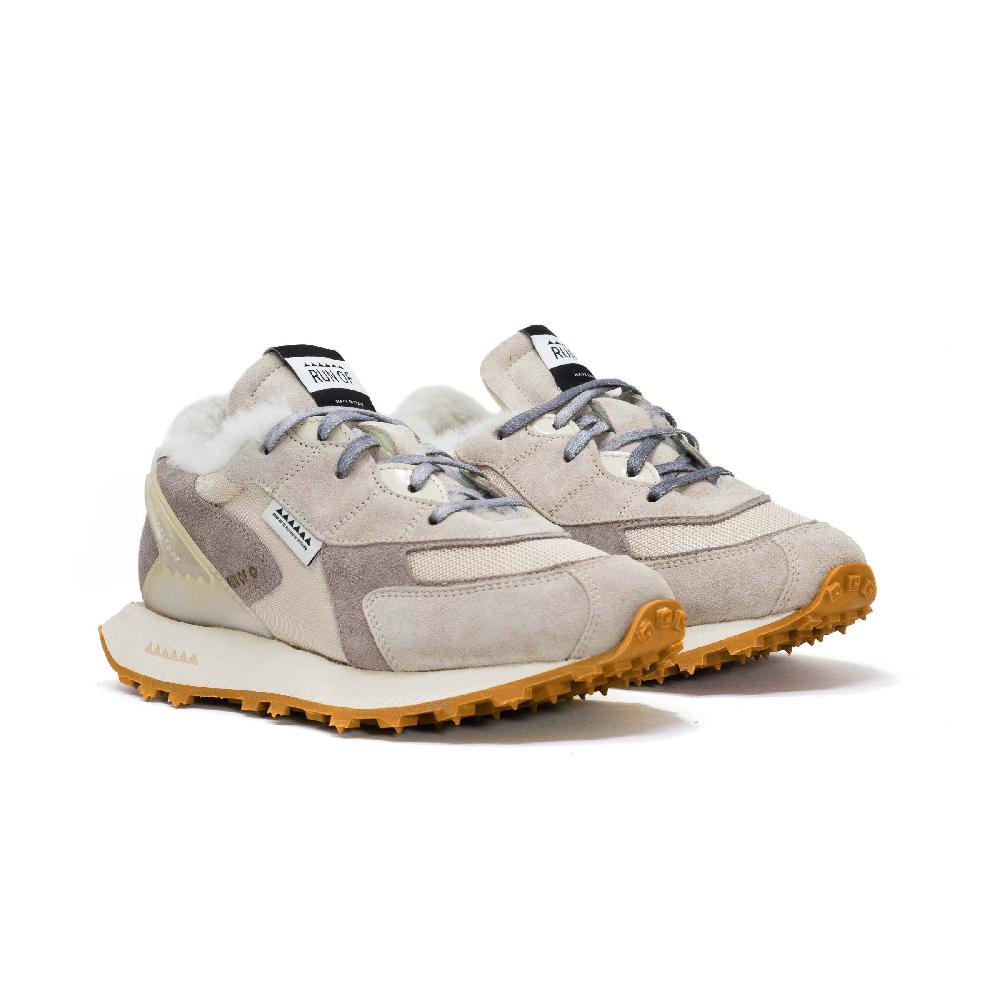 RUN OF Finch SH sneakers in pelle scamosciata shearling e nylon web ufficiale Affare Del Giorno