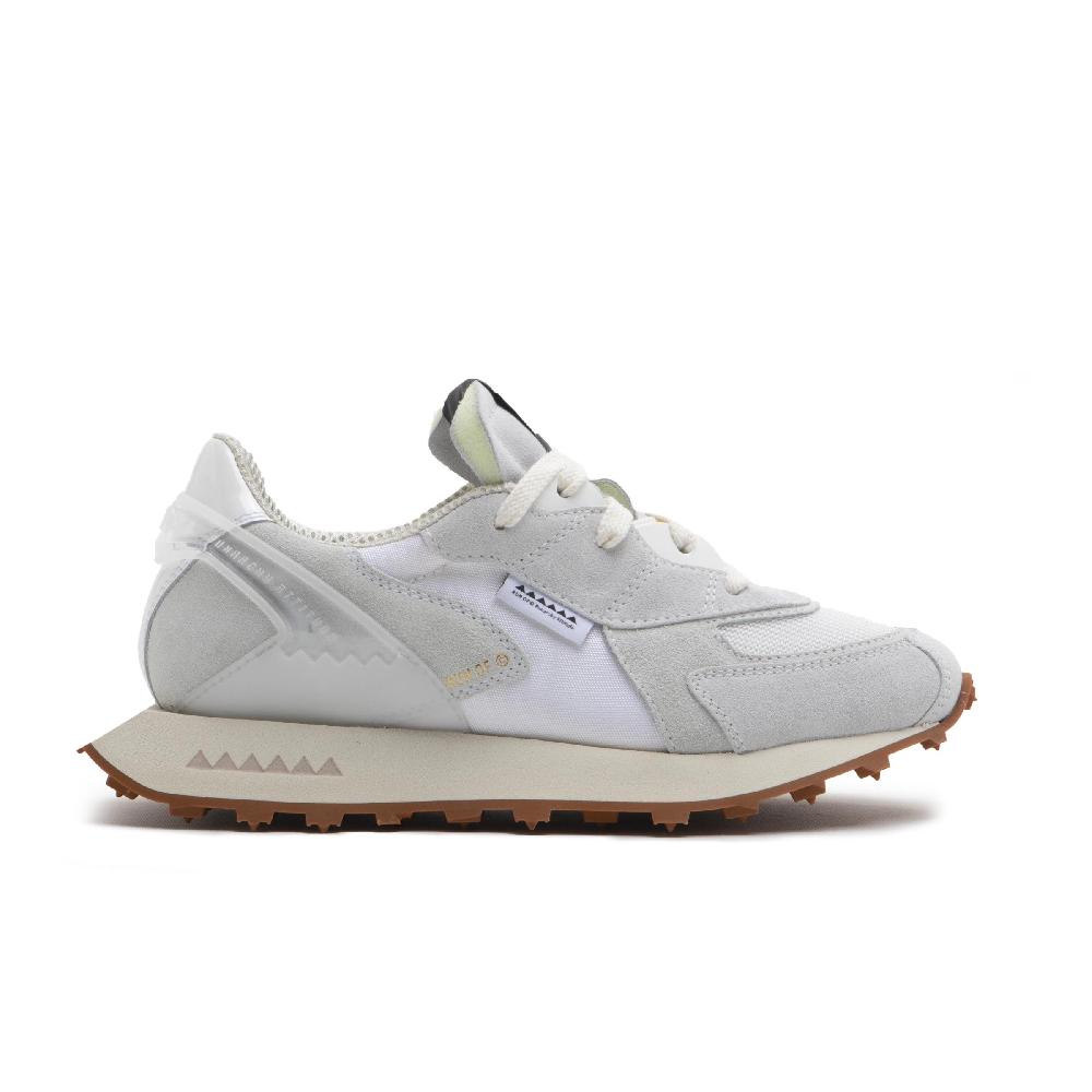 RUN OF Purity sneaker bianche in pelle scamosciata nylon e mesh Prezzo Ridotto