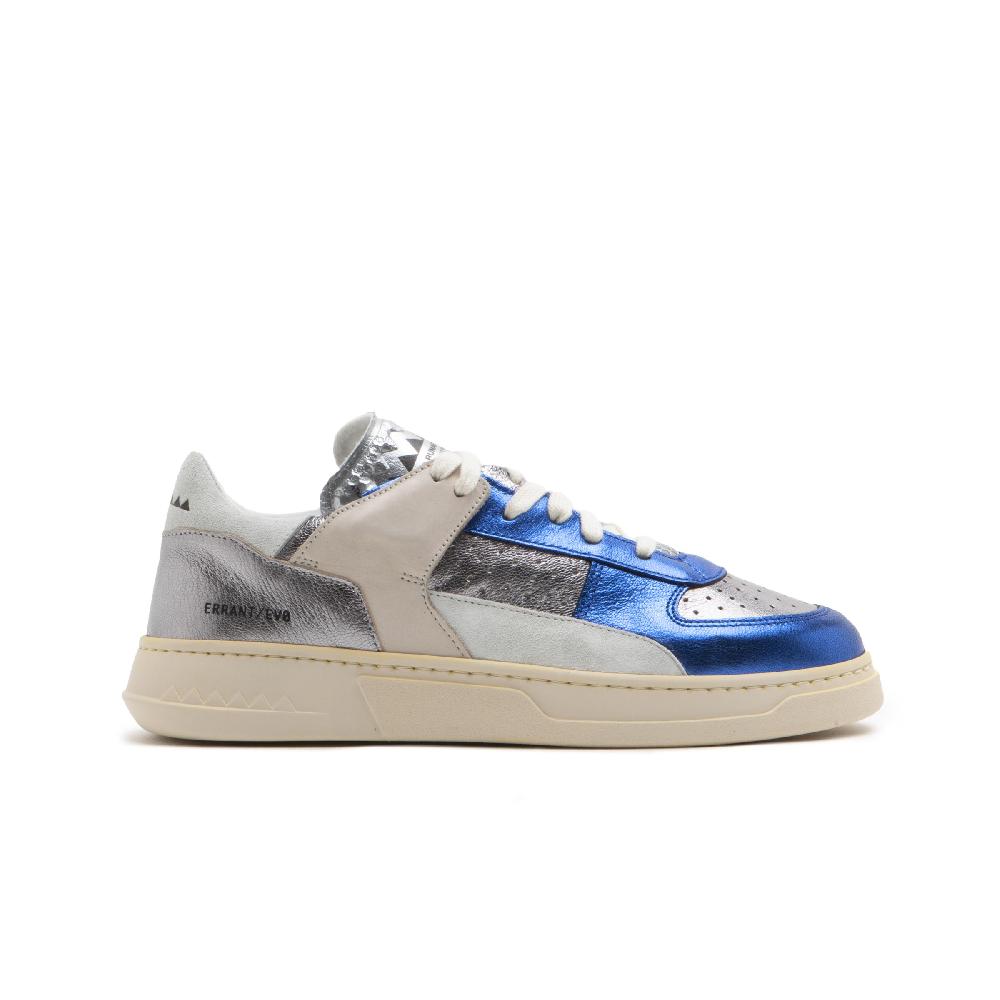 RUN OF Key sneakers in pelle colorata metallizzata e pelle scamosciata Vendita Economica