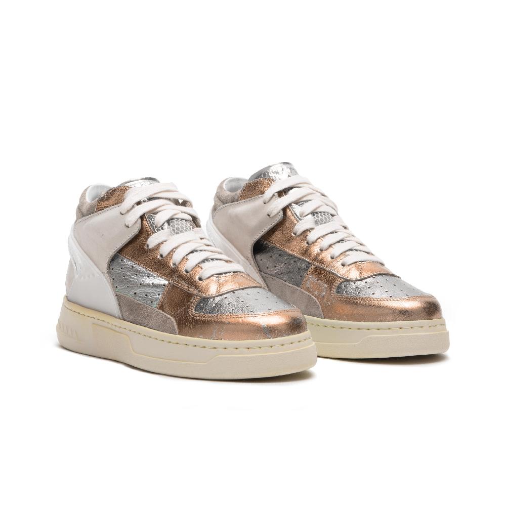 RUN OF Bronze Mid sneakers mid in pelle di colori metallizzati I Più Venduti