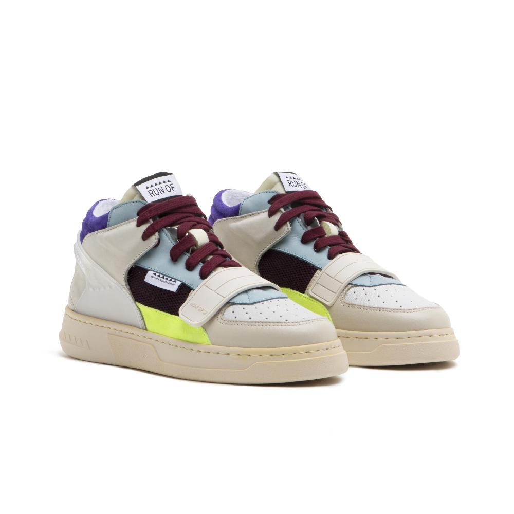 RUN OF Mixy sneakers in pelle e pelle scamosciata In Saldo