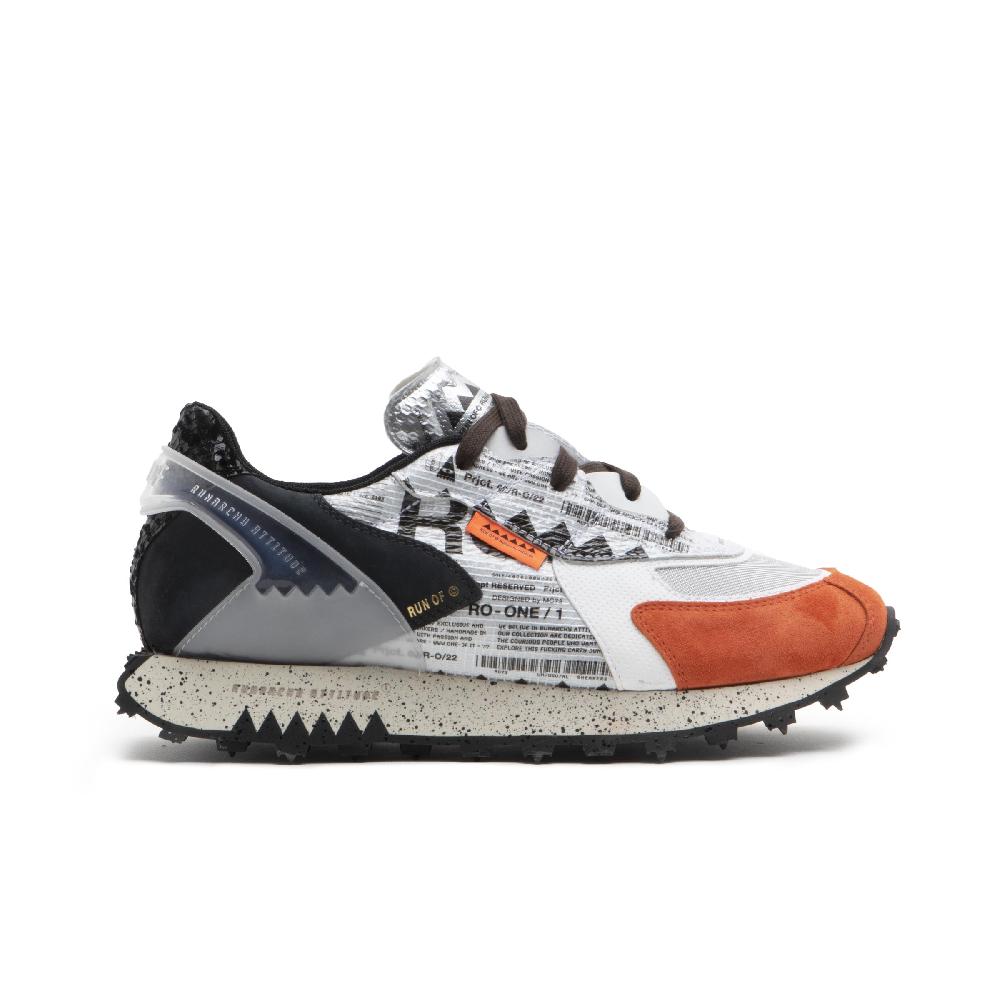 RUN OF Ro1 Hype sneakers in pelle nylon pelle scamosciata e rete Qualità