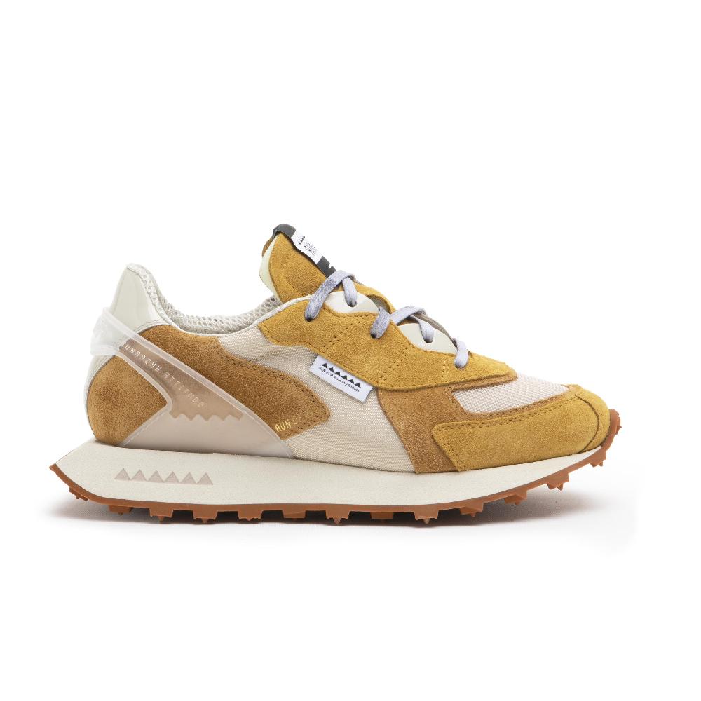 RUN OF Senape sneakers uomo in pelle scamosciata e nylon | sito ufficiale RUN OF Shopping Online