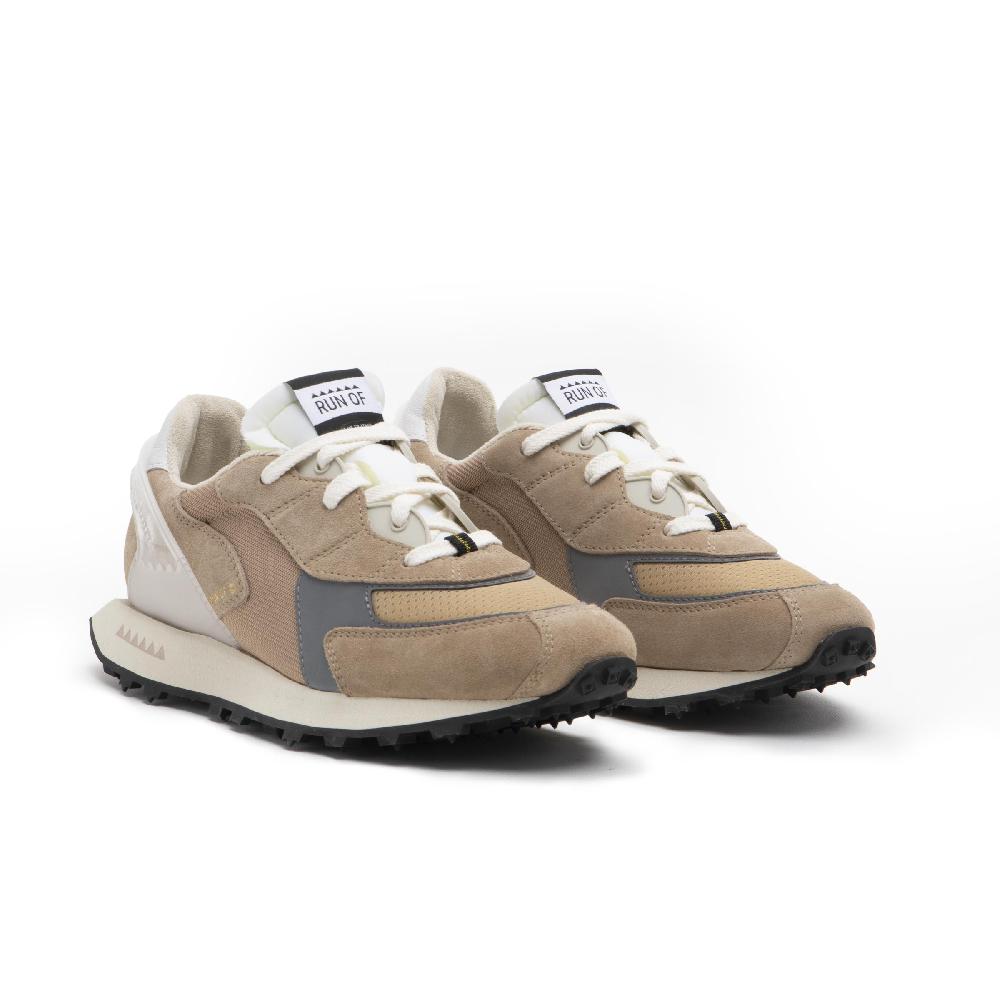 RUN OF sneakers Bezow in pelle e rete con talloncino in pelle Novità