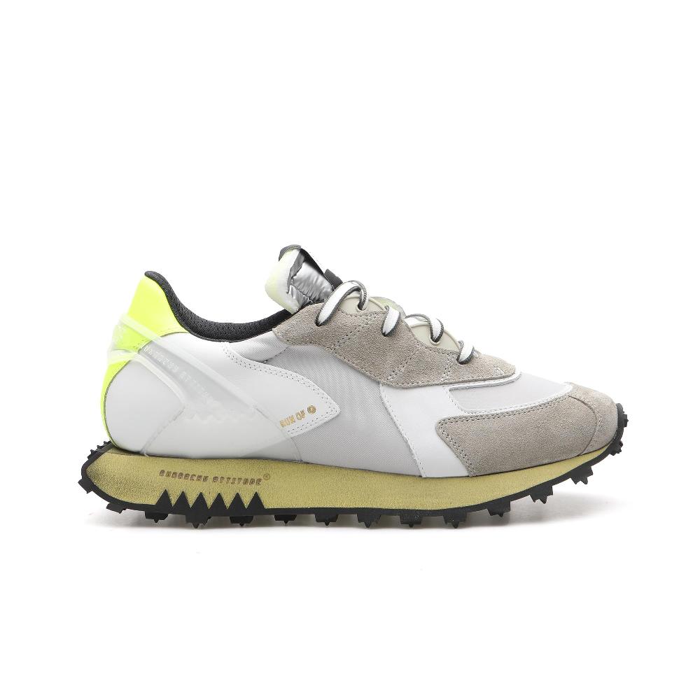 RUN OF Ambush sneakers in pelle e nylon con suola gialla Sconto