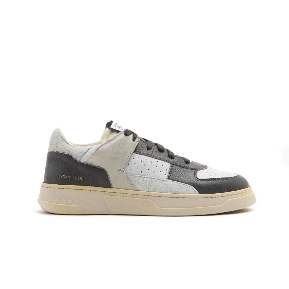 RUN OF Detroit/One sneakers | in pelle bianca e nera con talloncino bianco % Saldi