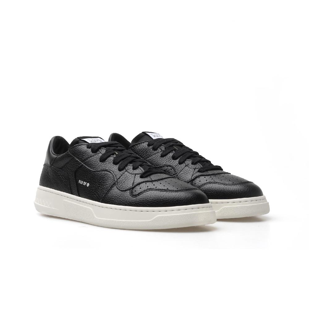 RUN OF Classen sneakers in pelle nera con talloncino nero Nuova