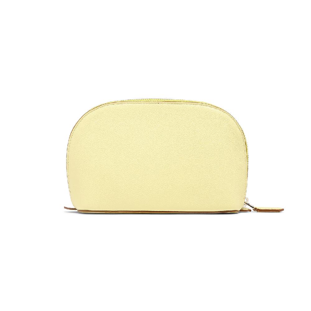 Santoni Pouch in pelle bottalata gialla In vendita
