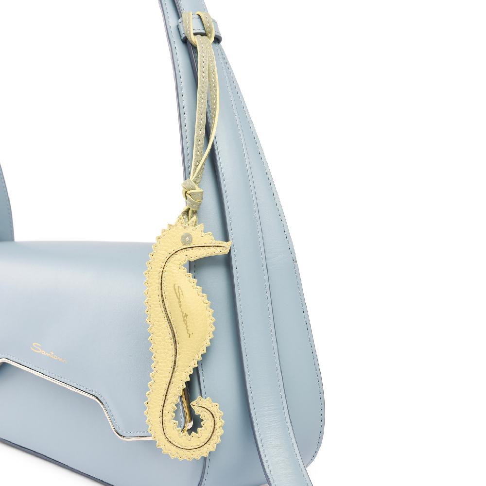 Santoni Charm cavalluccio marino in pelle gialla 2025