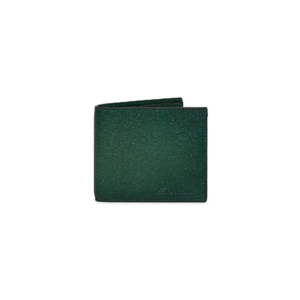 Santoni Portafoglio in saffiano verde Affare Del Giorno