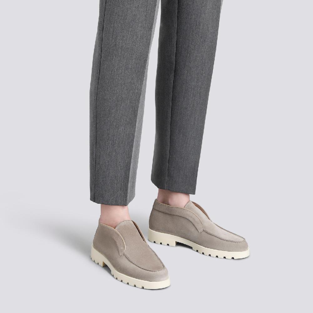 Santoni Stivaletto desert da donna in suede tortora Negozio