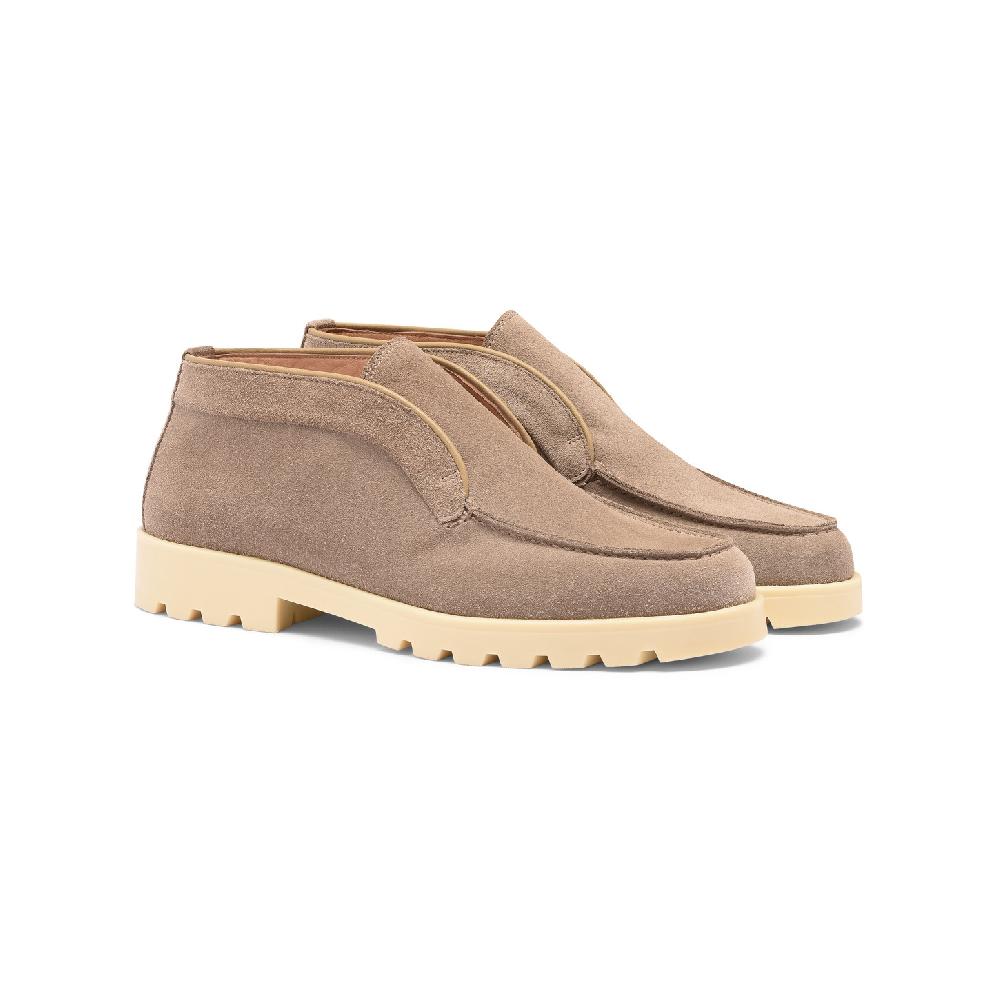 Santoni Stivaletto desert da donna in suede tortora Negozio