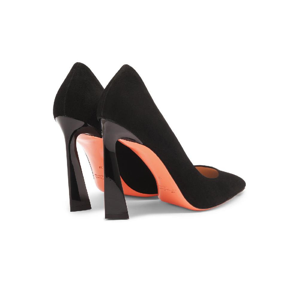 Santoni Décolletés tacco alto da donna in suede nero Vendita