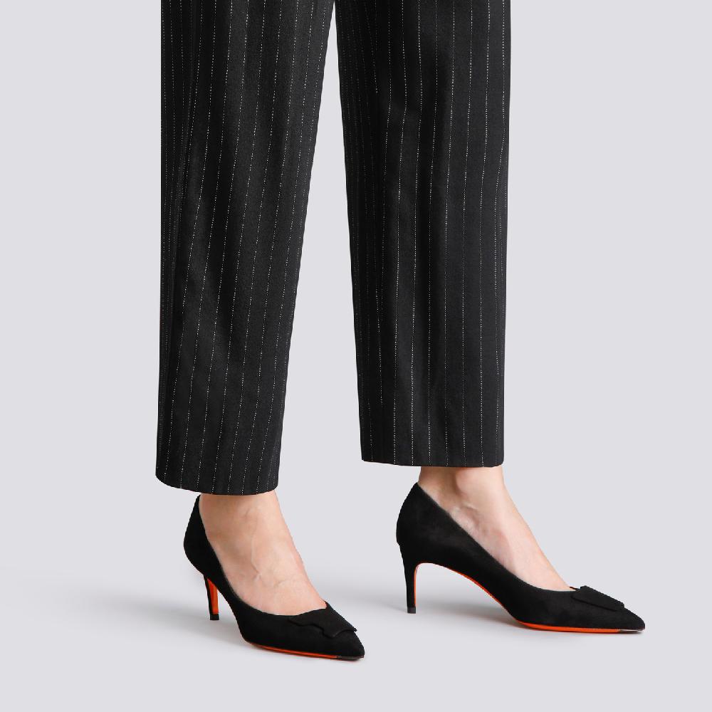 Santoni Décolletés tacco medio Santoni Sibille da donna in suede nero Latest stili