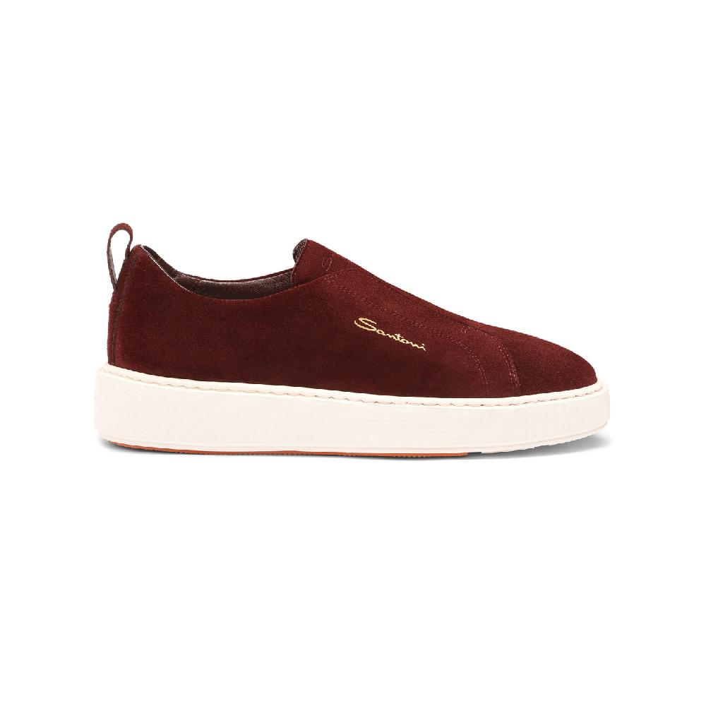 Santoni Sneaker slip-on da donna in suede bordeaux Hotsell