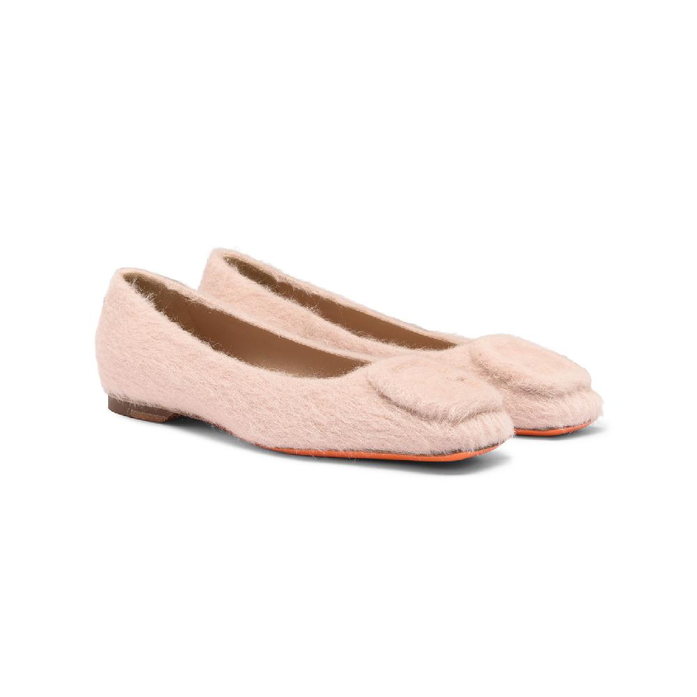 Santoni Ballerina da donna in lana rosa Negozio