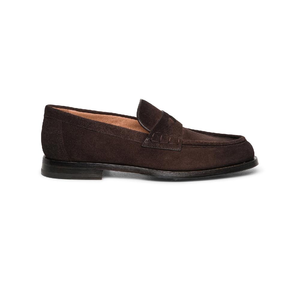 Santoni Mocassino penny da donna in suede testa di moro Affare Del Giorno