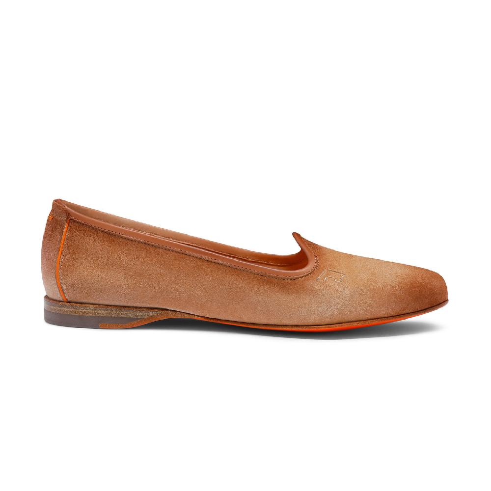 Santoni Mocassino da donna in suede rosa Presa