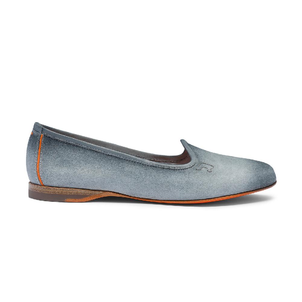 Santoni Mocassino da donna in suede azzurro Offerta