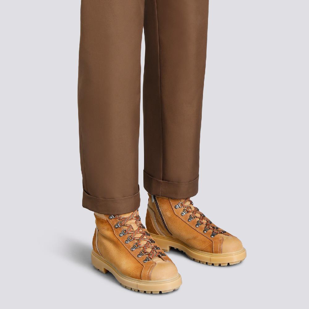 Santoni Scarponcino da montagna da uomo in nabuk marrone Super sconto