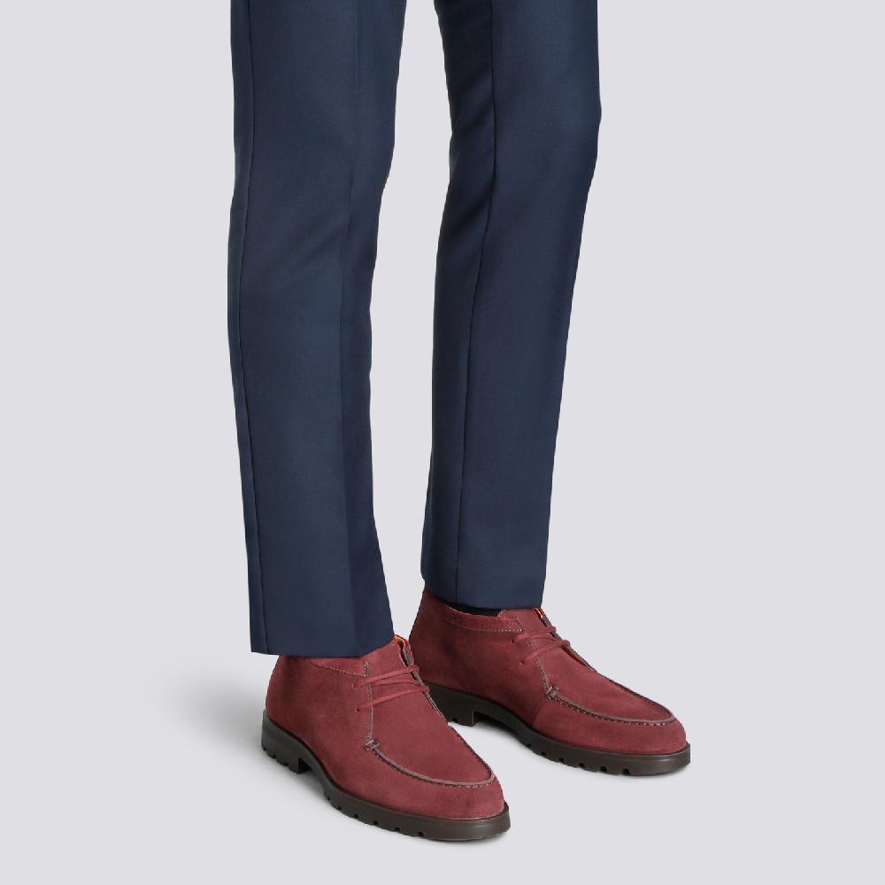 Santoni Stivaletto desert da uomo in suede rosso Novità