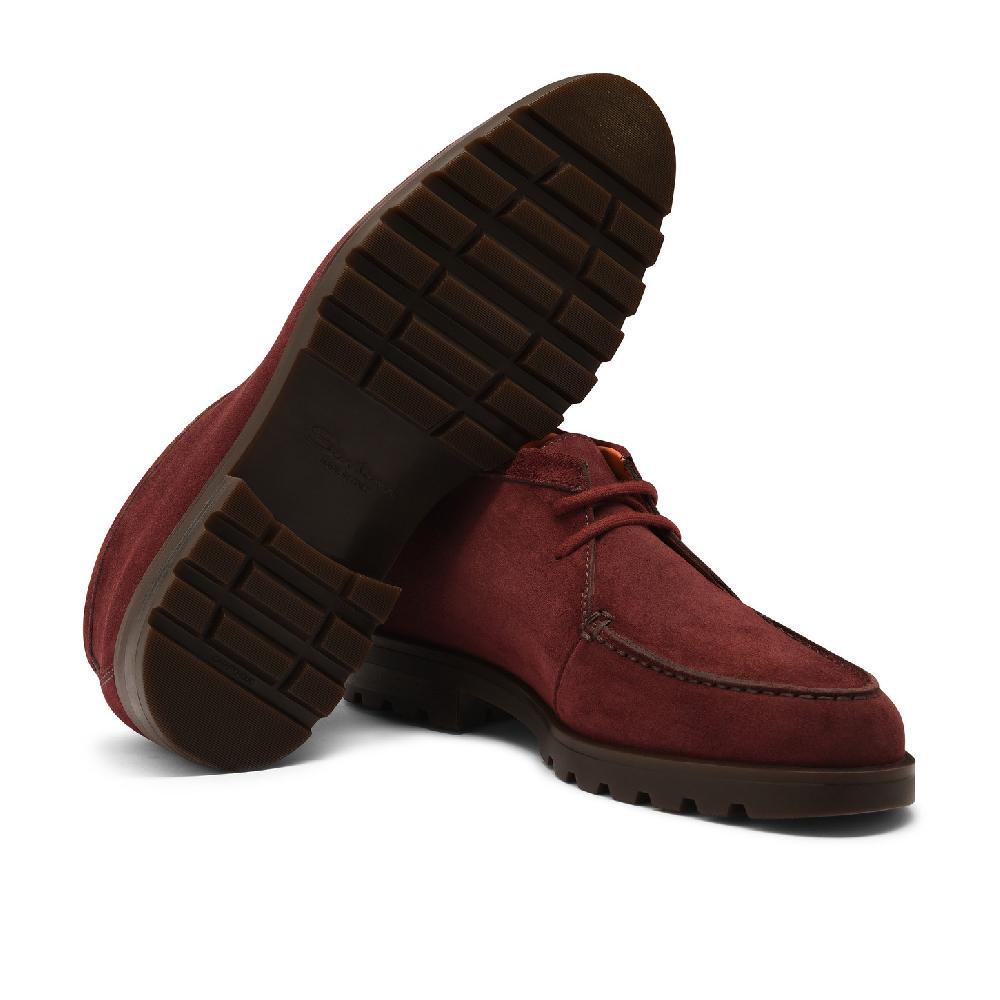 Santoni Stivaletto desert da uomo in suede rosso Novità