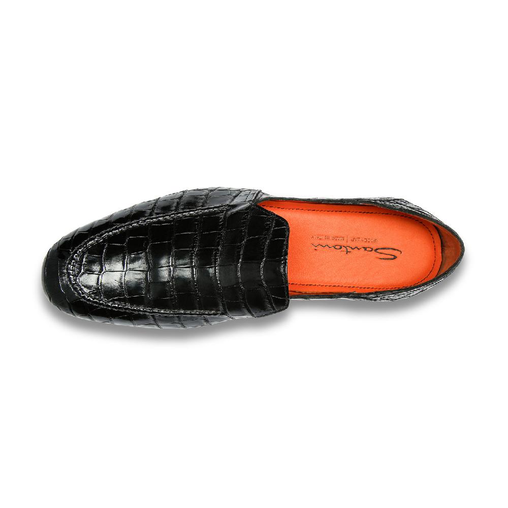 Santoni Mocassino da uomo in alligatore grigio Bestseller