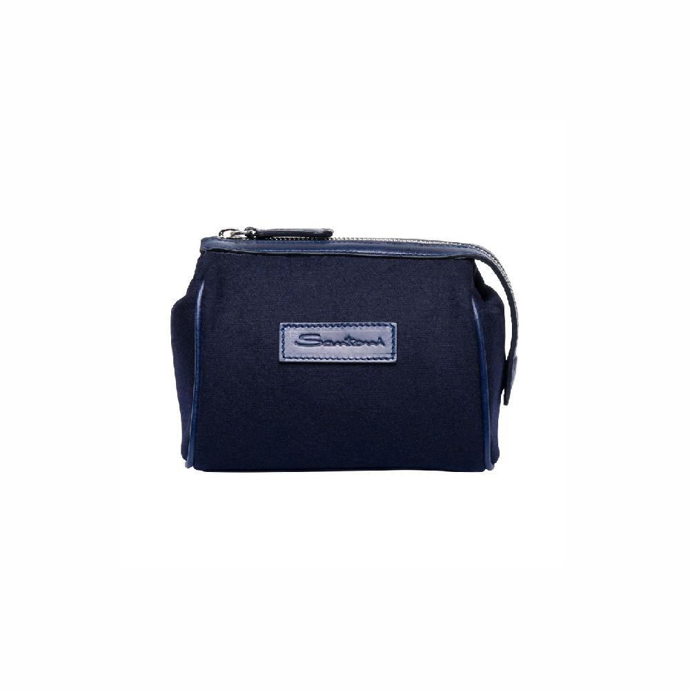 Santoni Kit con crema panno e spazzola con pouch in lana Vendita Calda