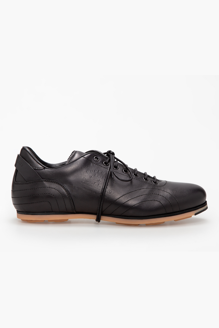 Spatarella Sneakers uomo in pelle nera 7625734553823 Vendita