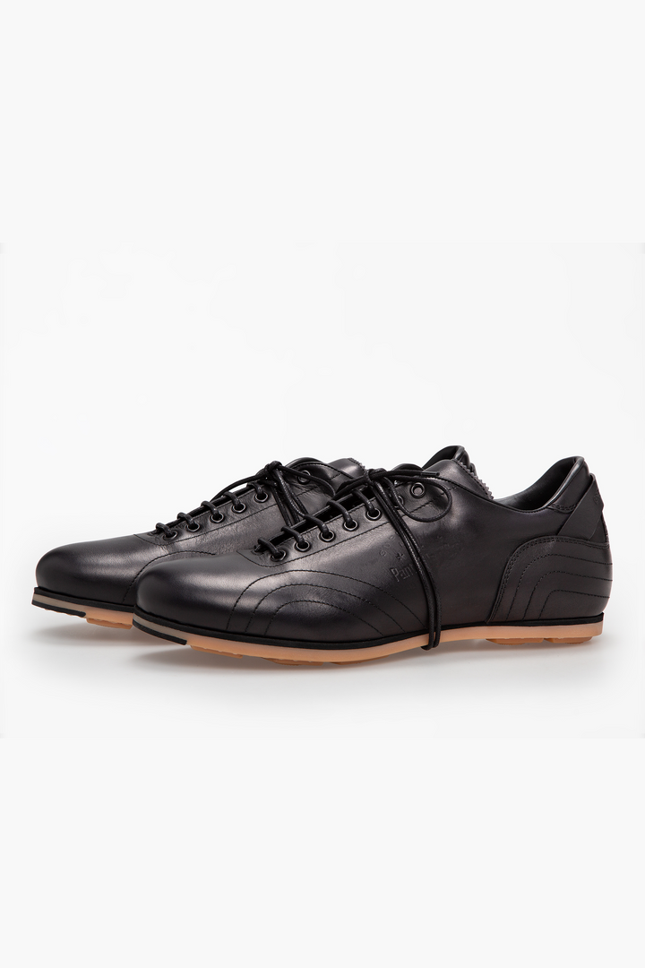Spatarella Sneakers uomo in pelle nera 7625734553823 Vendita