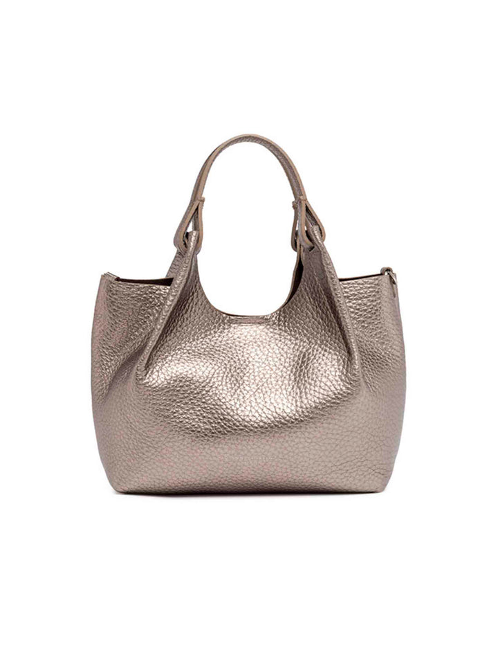 Spatarella Borsa donna mini Dua in pelle argento Soddisfazione Garantita