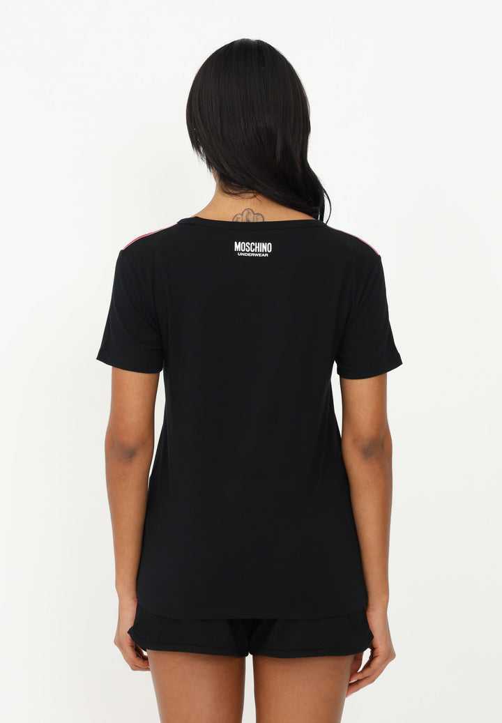 Spatarella T-shirt donna in cotone nero Shopping Online