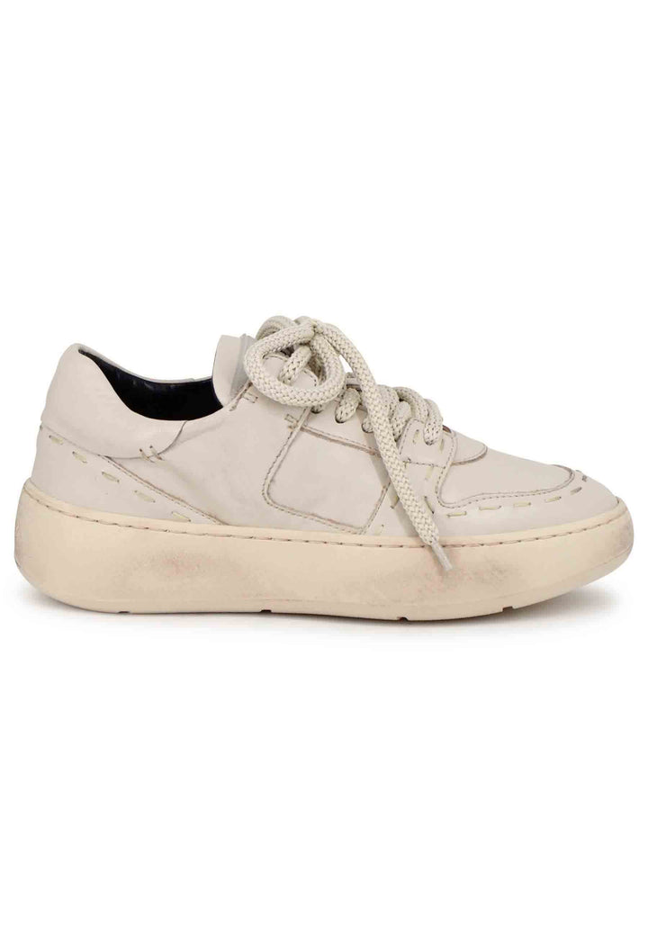 Spatarella Sneakers donna in pelle off white Vendita Calda