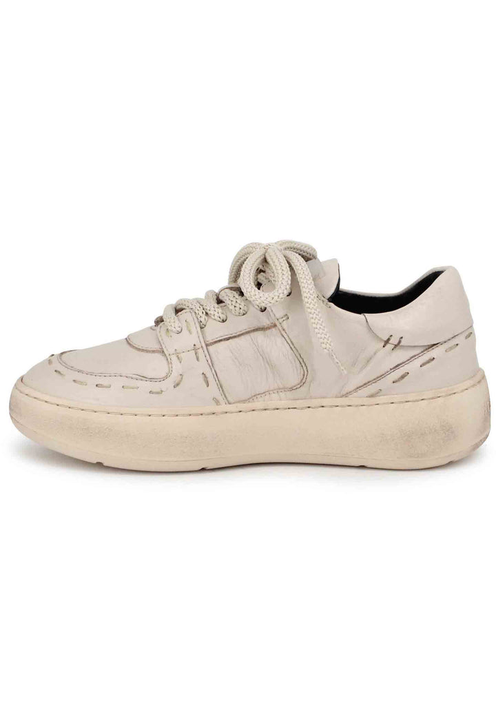 Spatarella Sneakers donna in pelle off white Vendita Calda