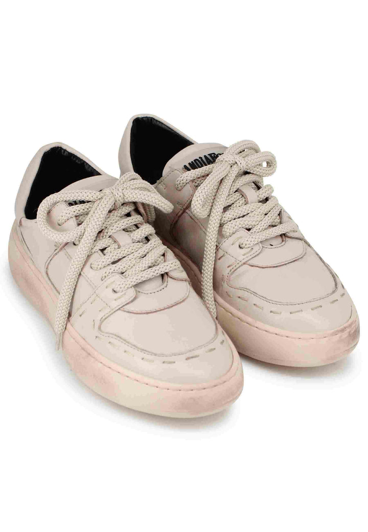 Spatarella Sneakers donna in pelle off white Vendita Calda