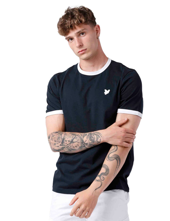 Spatarella T-shirt uomo in cotone blu Affare Del Giorno