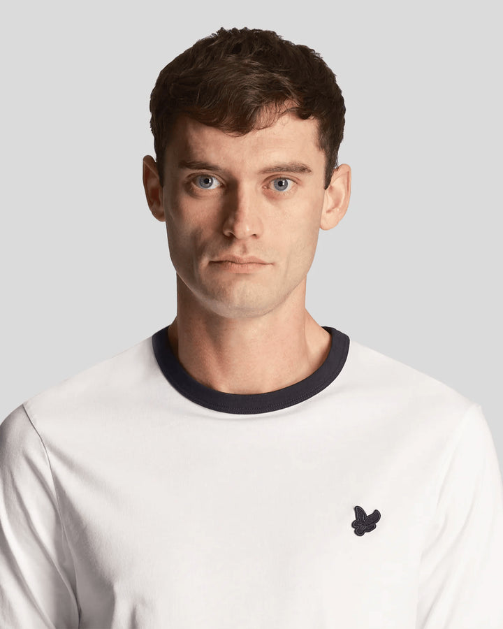Spatarella T-shirt uomo in cotone bianco Prezzo Ridotto