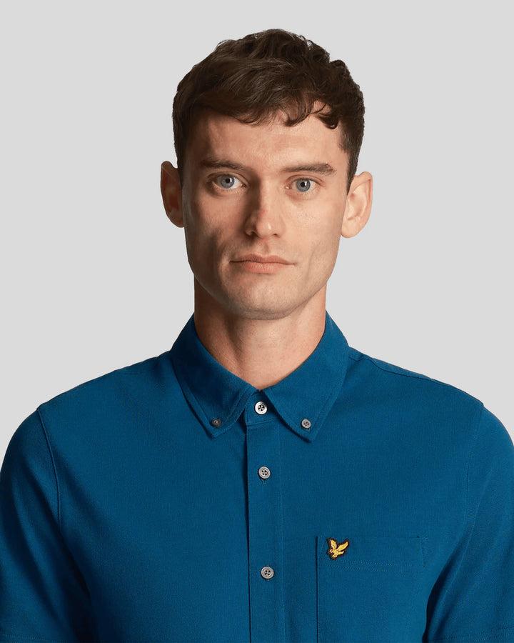 Spatarella Camicie uomo in tessuto piquet blu Convenienza