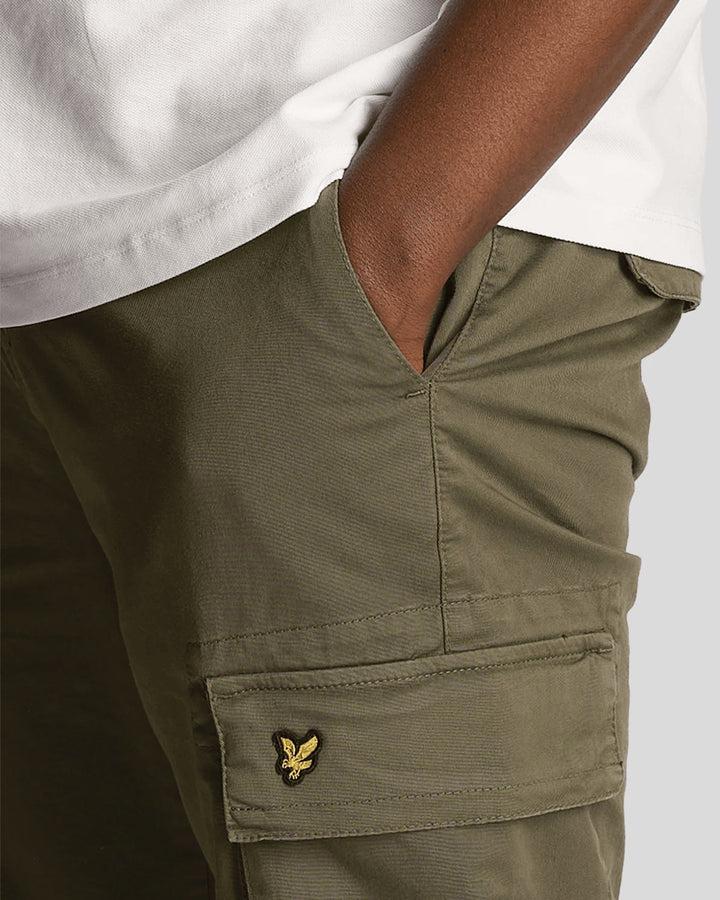 Spatarella Pantaloni cargo uomo in cotone verde Presa
